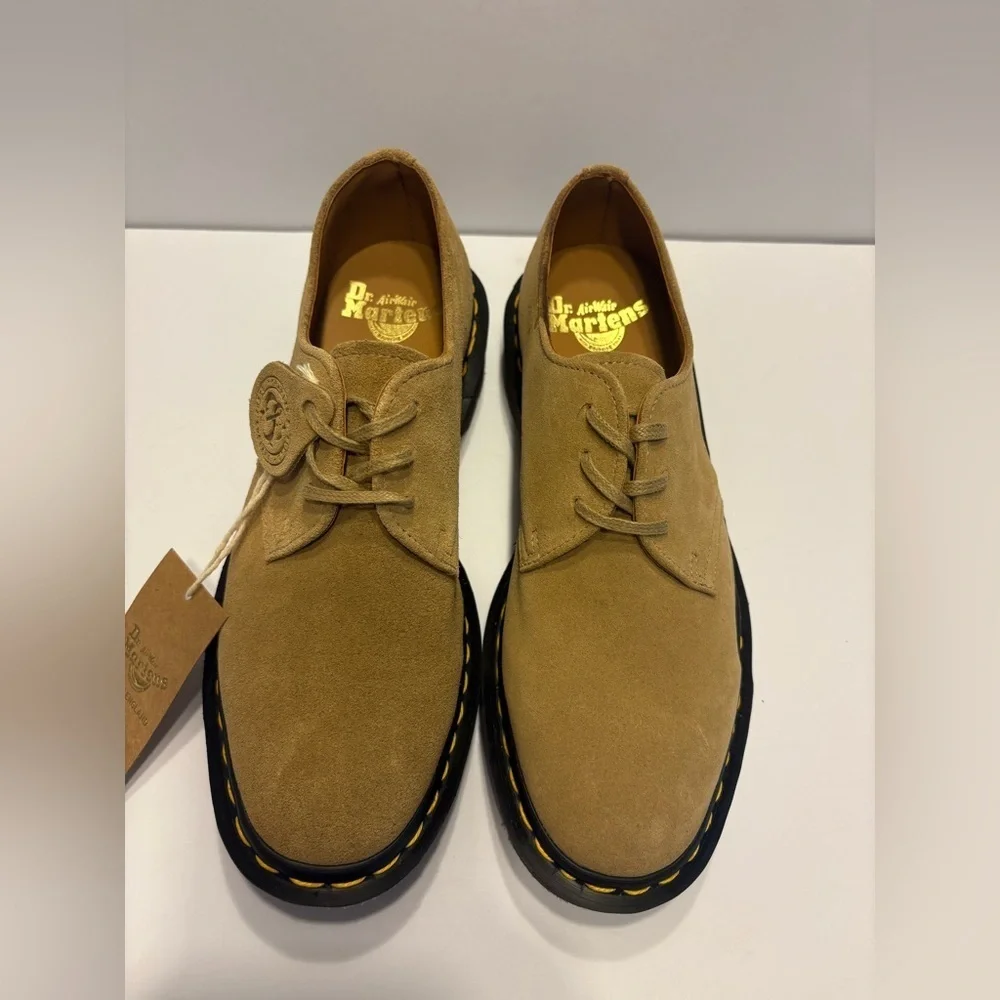 Dr. Martens 1461 Made in England Buck Suede Oxford Shoes Beige Size  Us 6 New